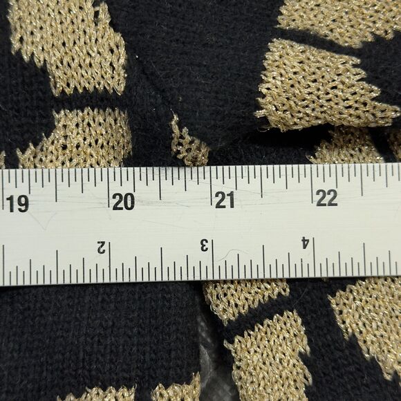 Michelle Nicole Sweater Womens Large Black Beige Geo Print Long Sleeve Crew Neck - Picture 7 of 7